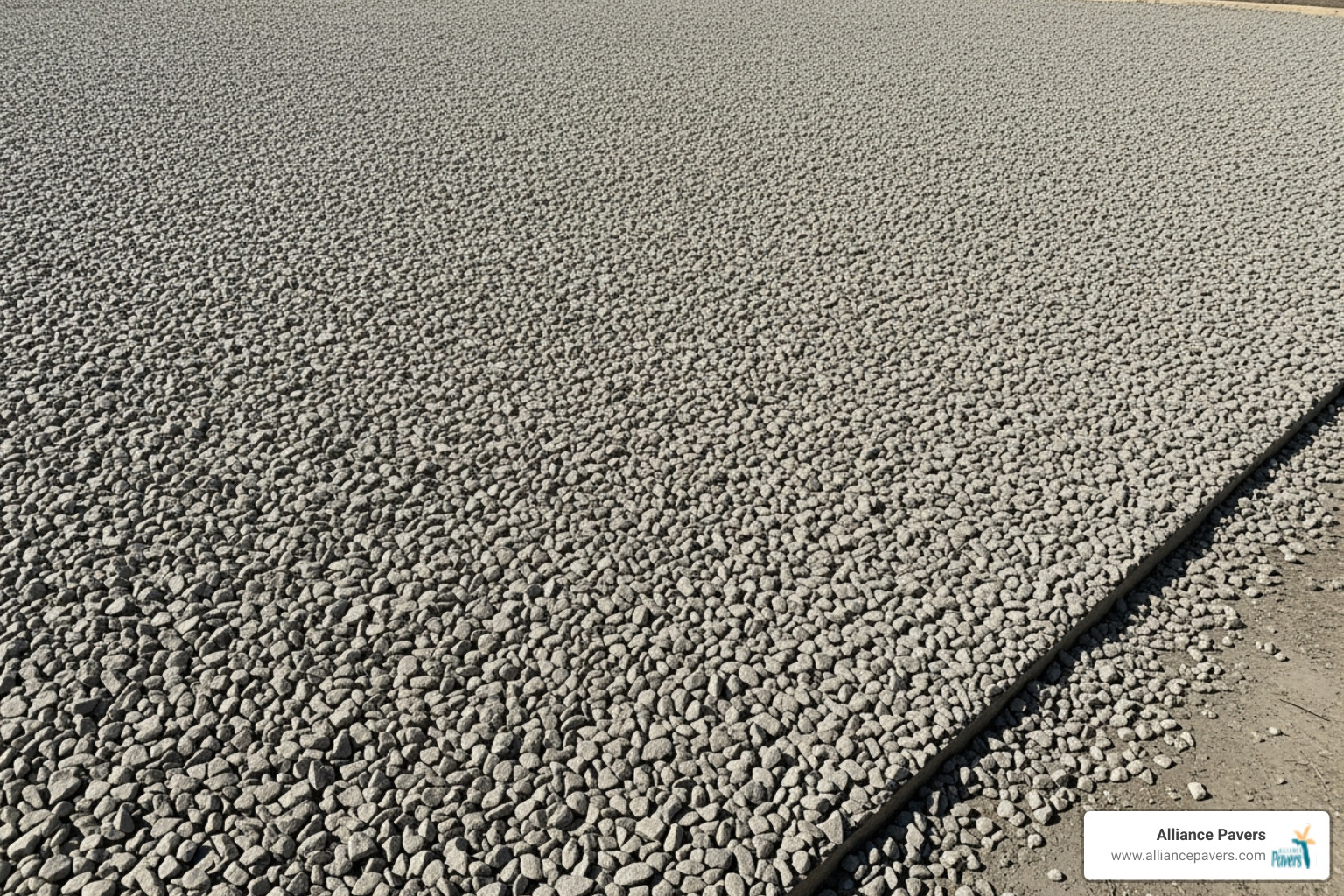 Properly prepared and compacted aggregate base - step by step artificial grass installation