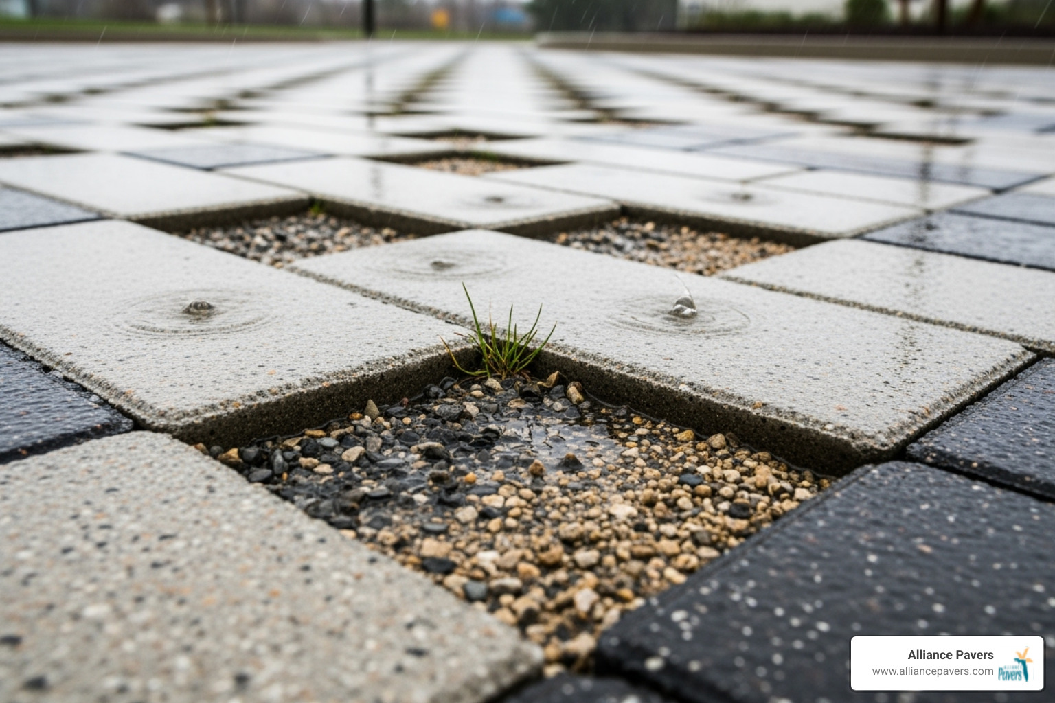 permeable paver system - commercial hardscaper service