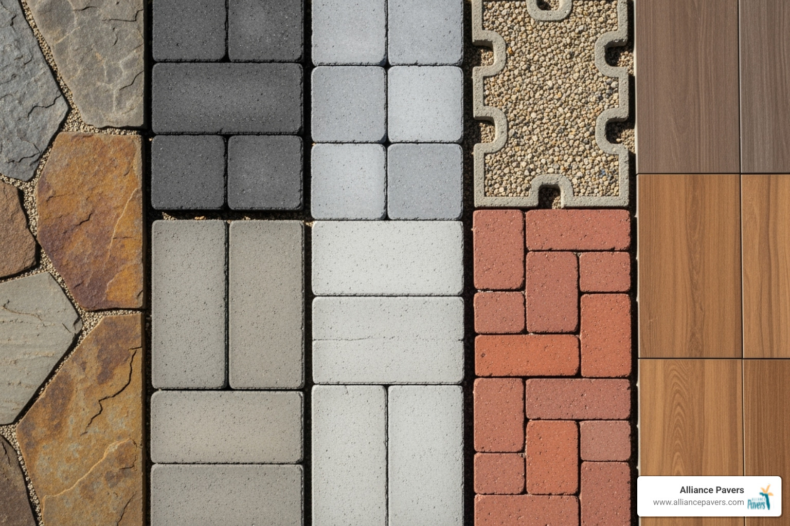 various paver materials - custom patio pavers st cloud