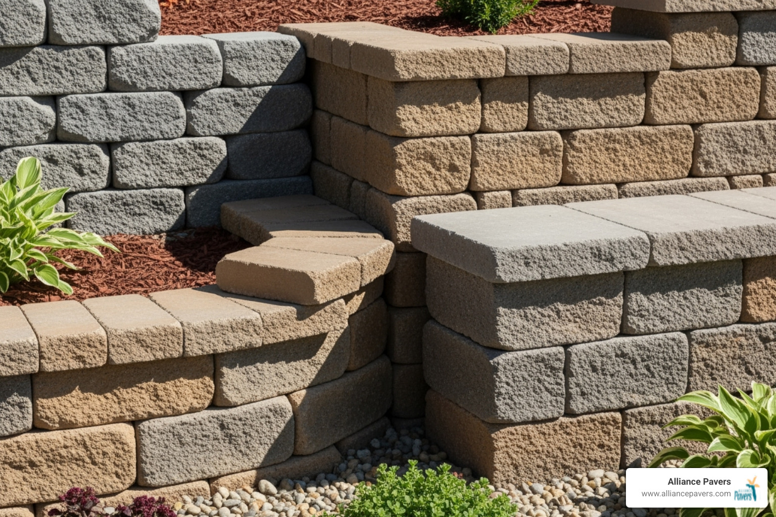 different interlocking retaining wall block styles, colors, and textures - interlocking retaining wall blocks