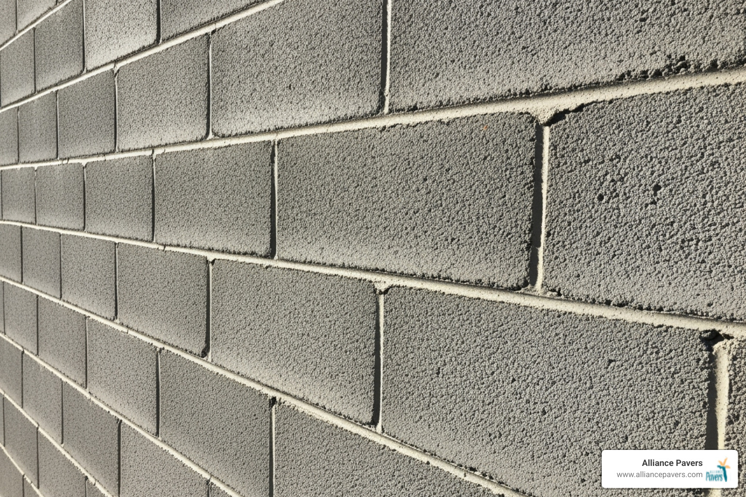 A clean and repaired cinder block wall ready for stone veneer installation - stone veneer cinder block wall