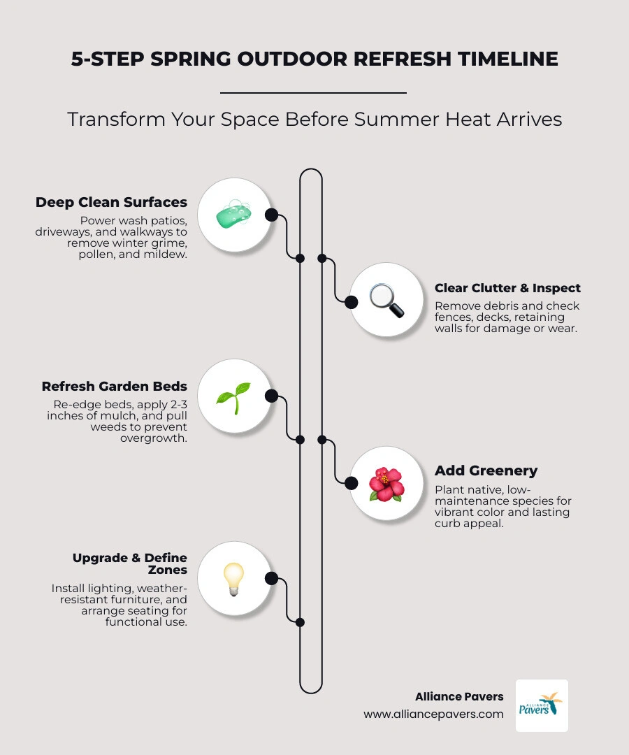 5-step spring outdoor refresh timeline for homeowners: clean, inspect, plant, upgrade, define zones - spring outdoor space 5-step spring outdoor refresh timeline for homeowners: clean, inspect, plant, upgrade, define zones - spring outdoor space