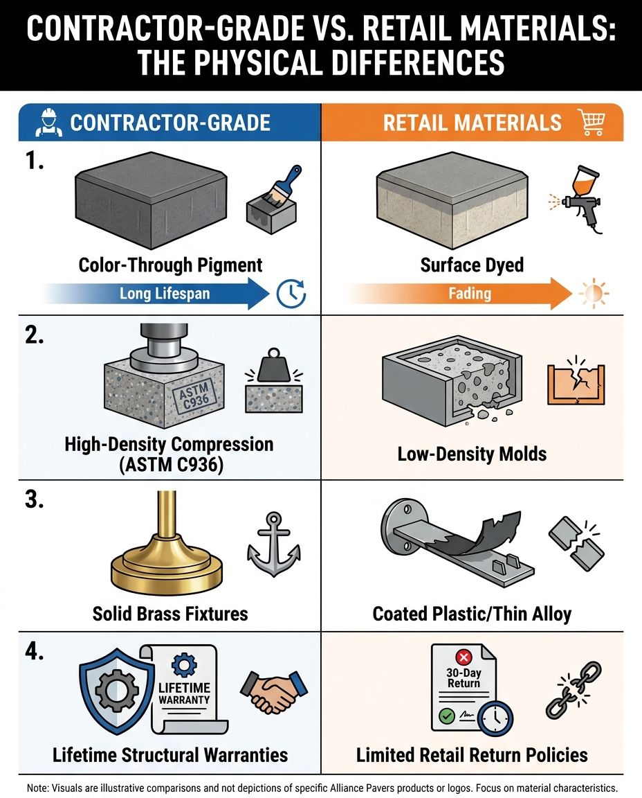 Contractor-Grade vs. Retail Materials: The Physical Differences