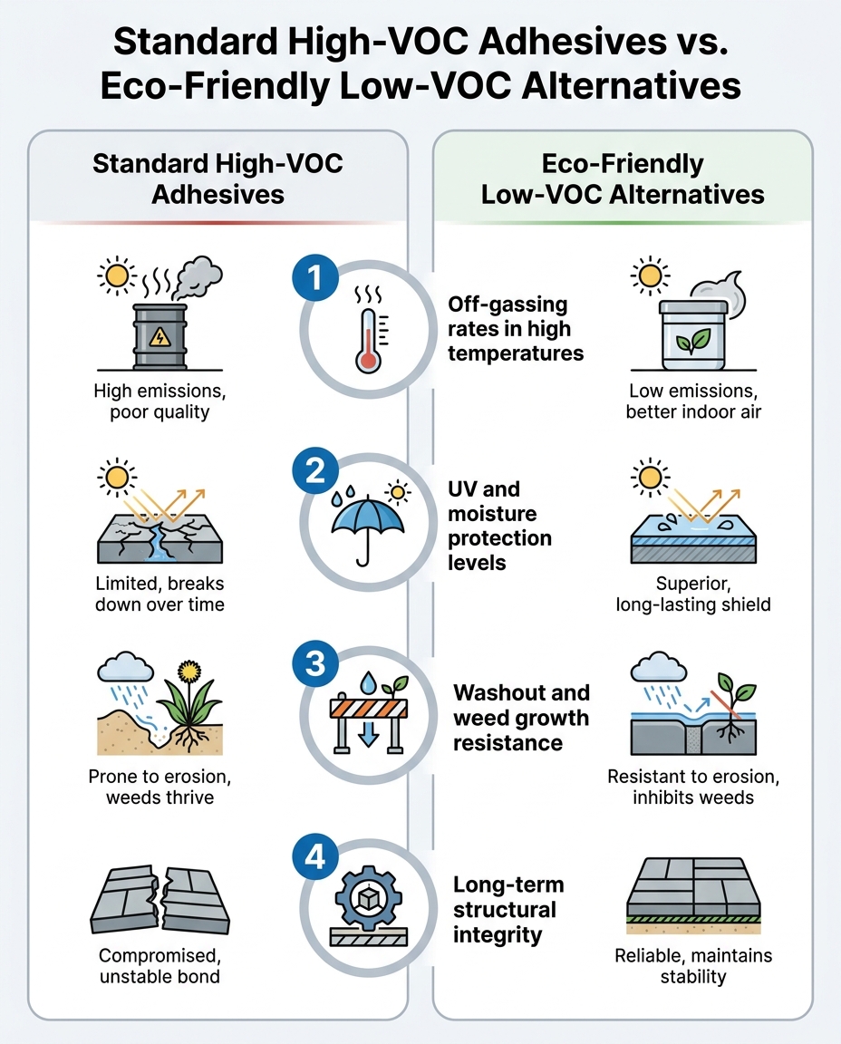 Standard High-VOC Adhesives vs. Eco-Friendly Low-VOC Alternatives
