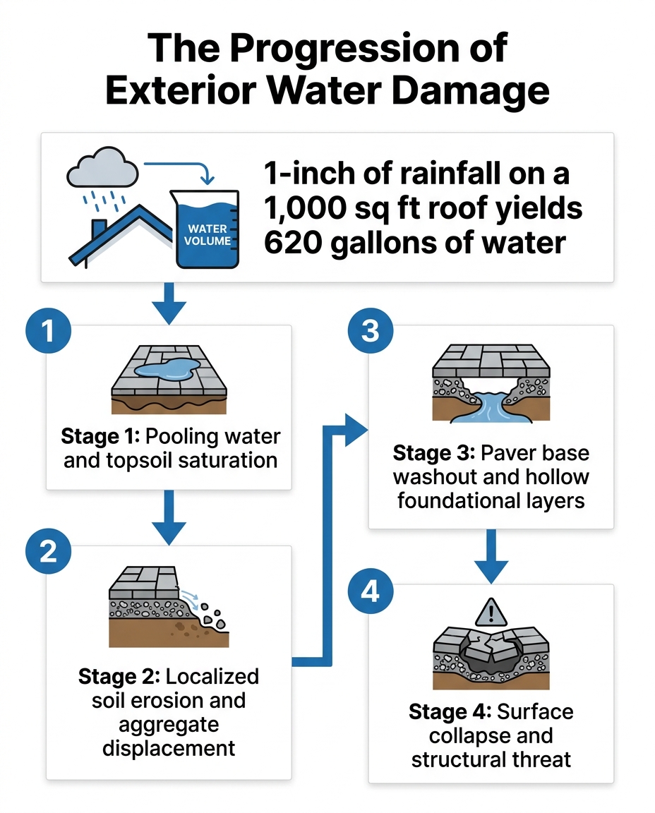 The Progression of Exterior Water Damage