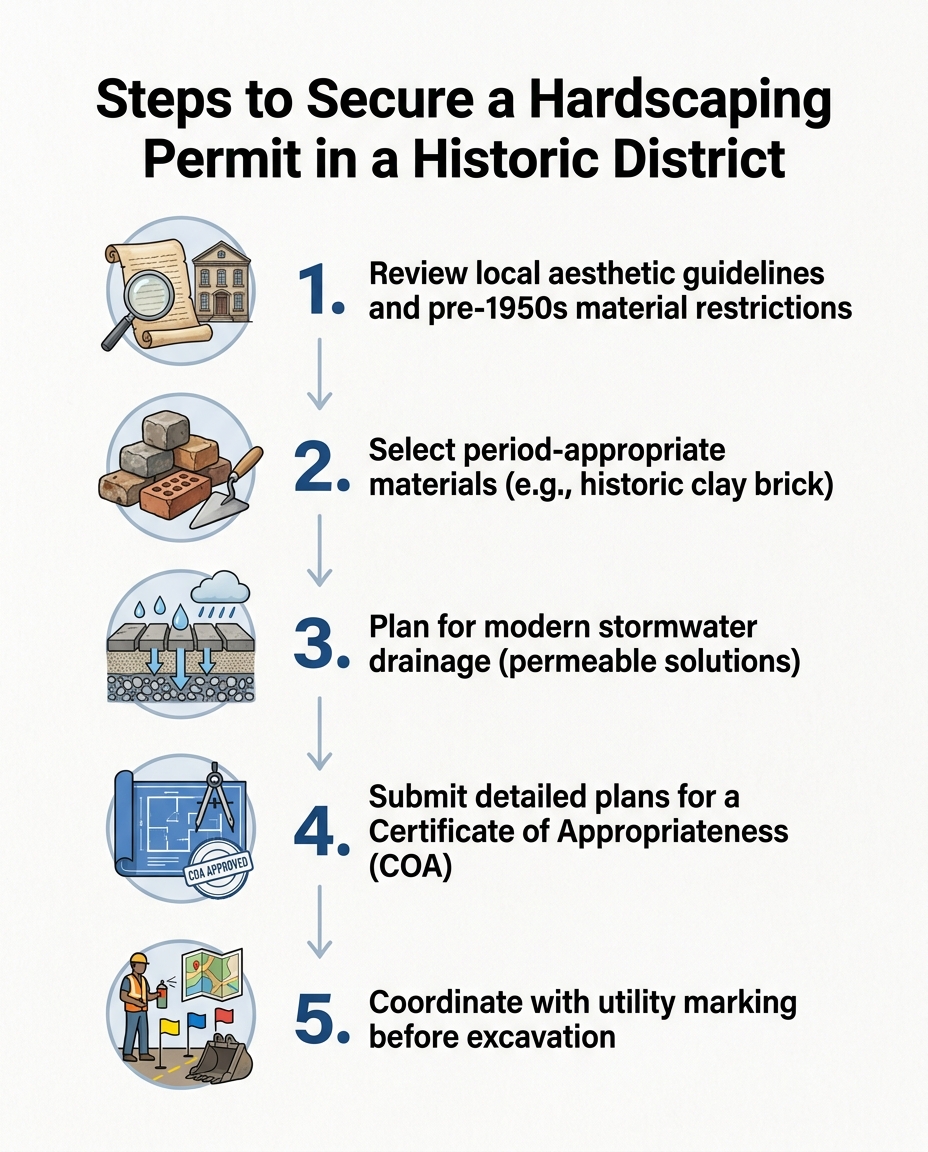 Steps to Secure a Hardscaping Permit in a Historic District