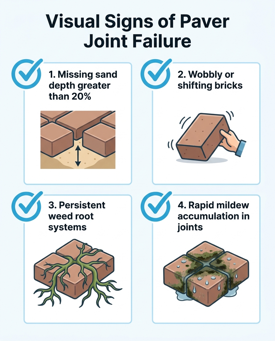 Visual Signs of Paver Joint Failure