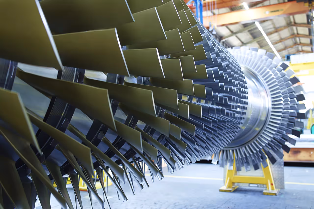 Eine Gas Turbine von Siemens Energy