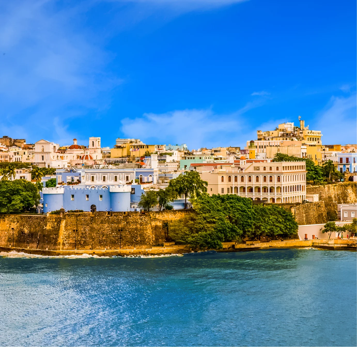 Historic pastel harbor of Nassau, Bahamas