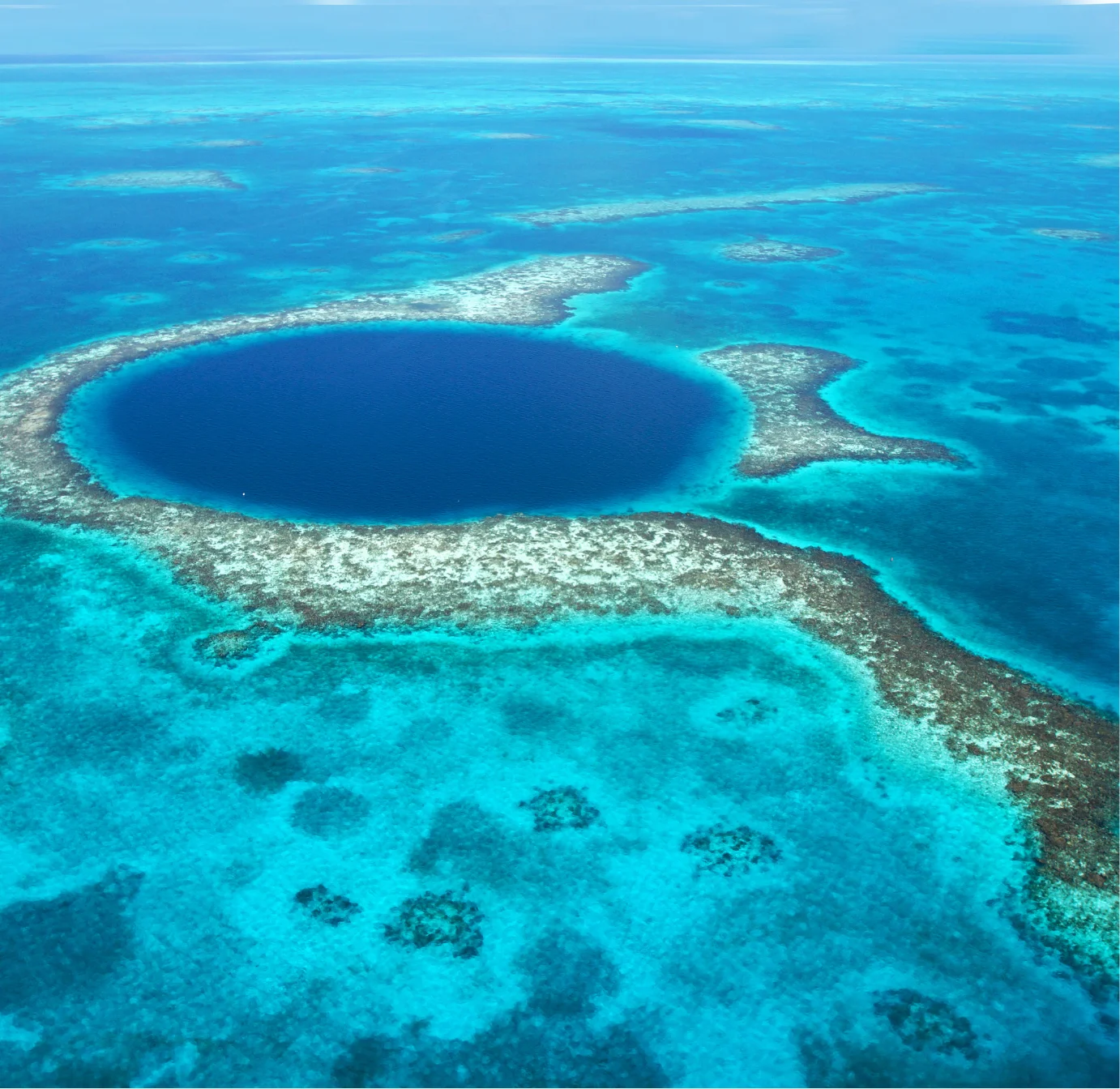 The Great Blue Hole off the coast of Belize