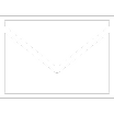 White envelope icon on black background representing email or message.