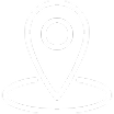 White map location pin icon on a black background.