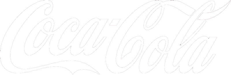 White Coca-Cola logo script on a red background.