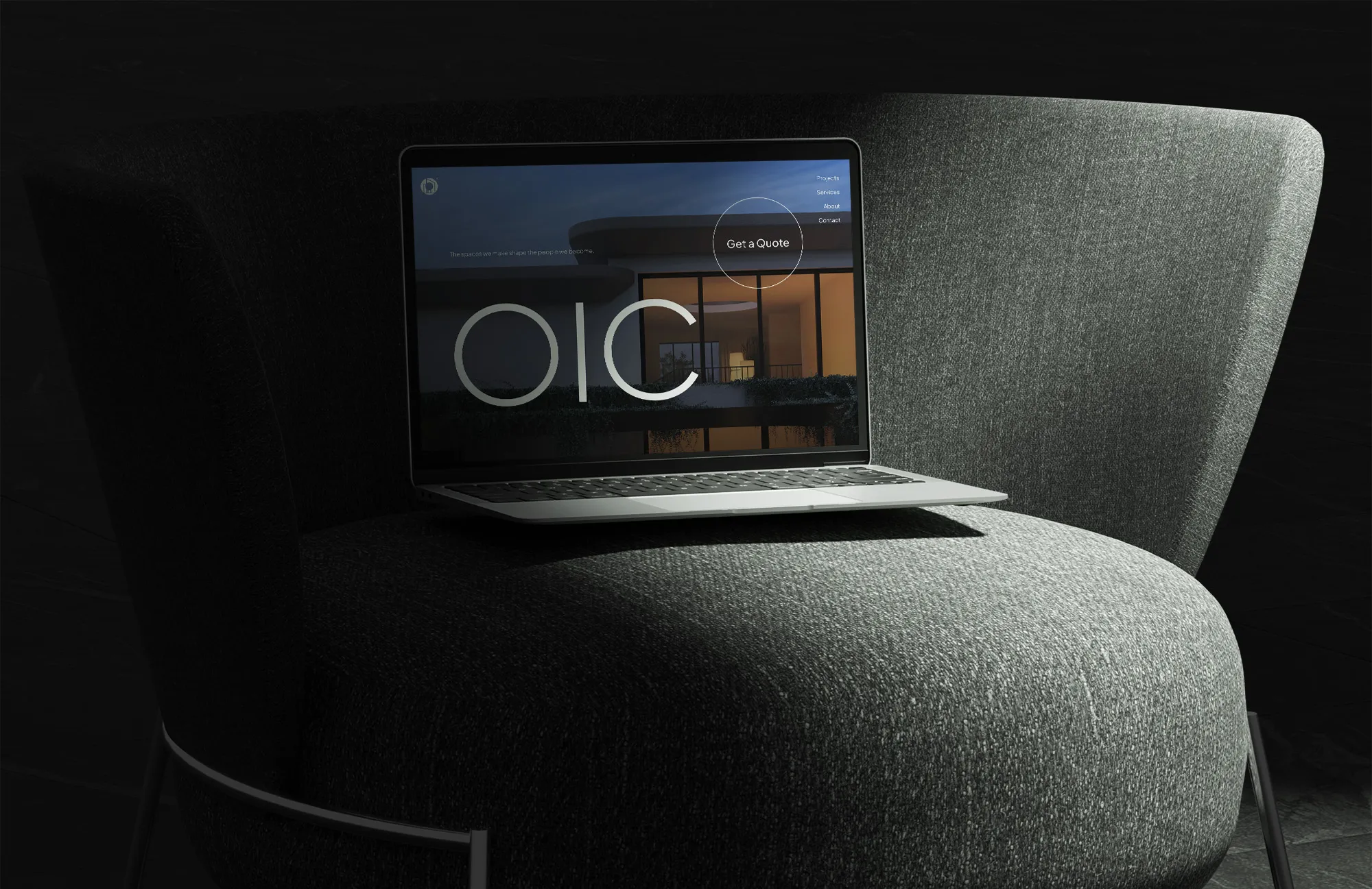 Minimalistic website for interior design studio