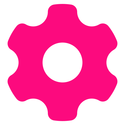pink gear icon