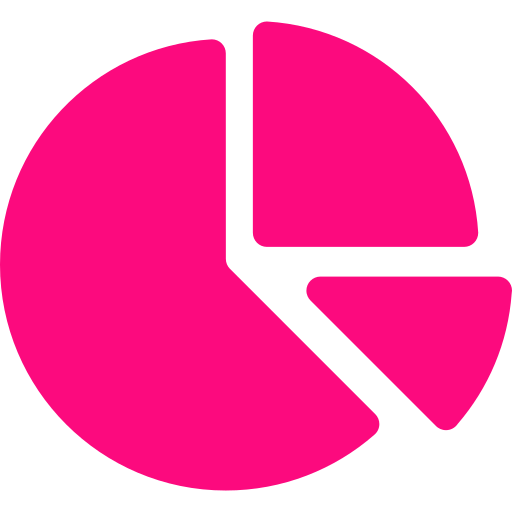 pink pie chart icon