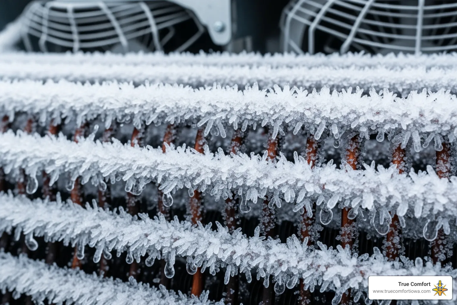 of a frozen air conditioner coil - HVAC repair quote