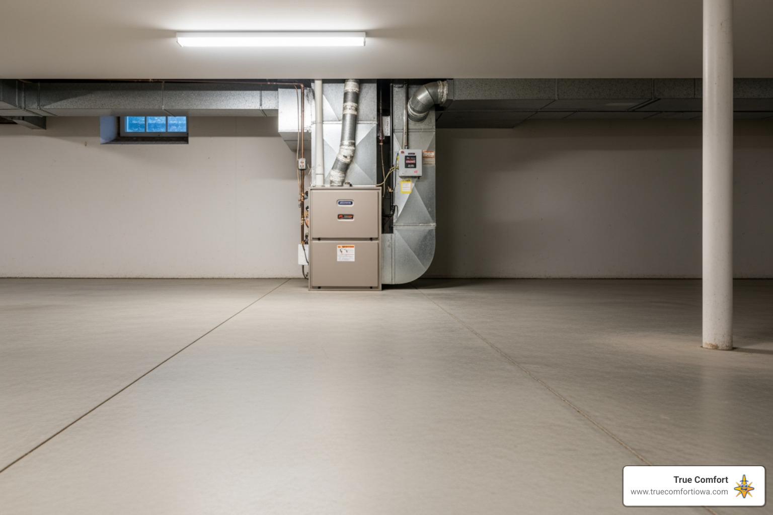 Clear path to a basement furnace - emergency furnace installation in mitchellville, ia