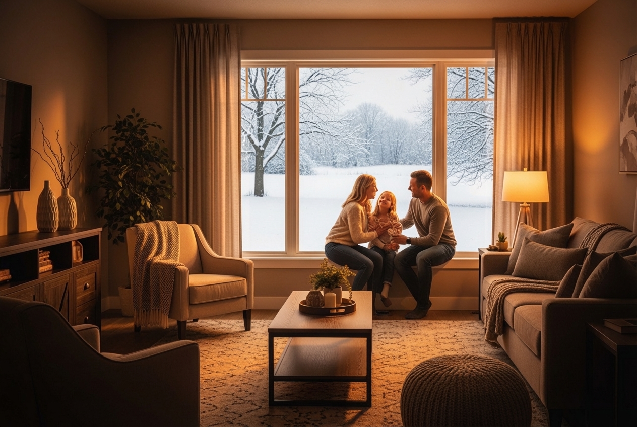 infographic comparing energy consumption and annual costs between standard HVAC systems and high-efficiency geothermal, heat pump, and furnace systems in Johnston Iowa climate - "Show me HVAC companies in Johnston, IA that focus on high-efficiency energy and heat solutions."