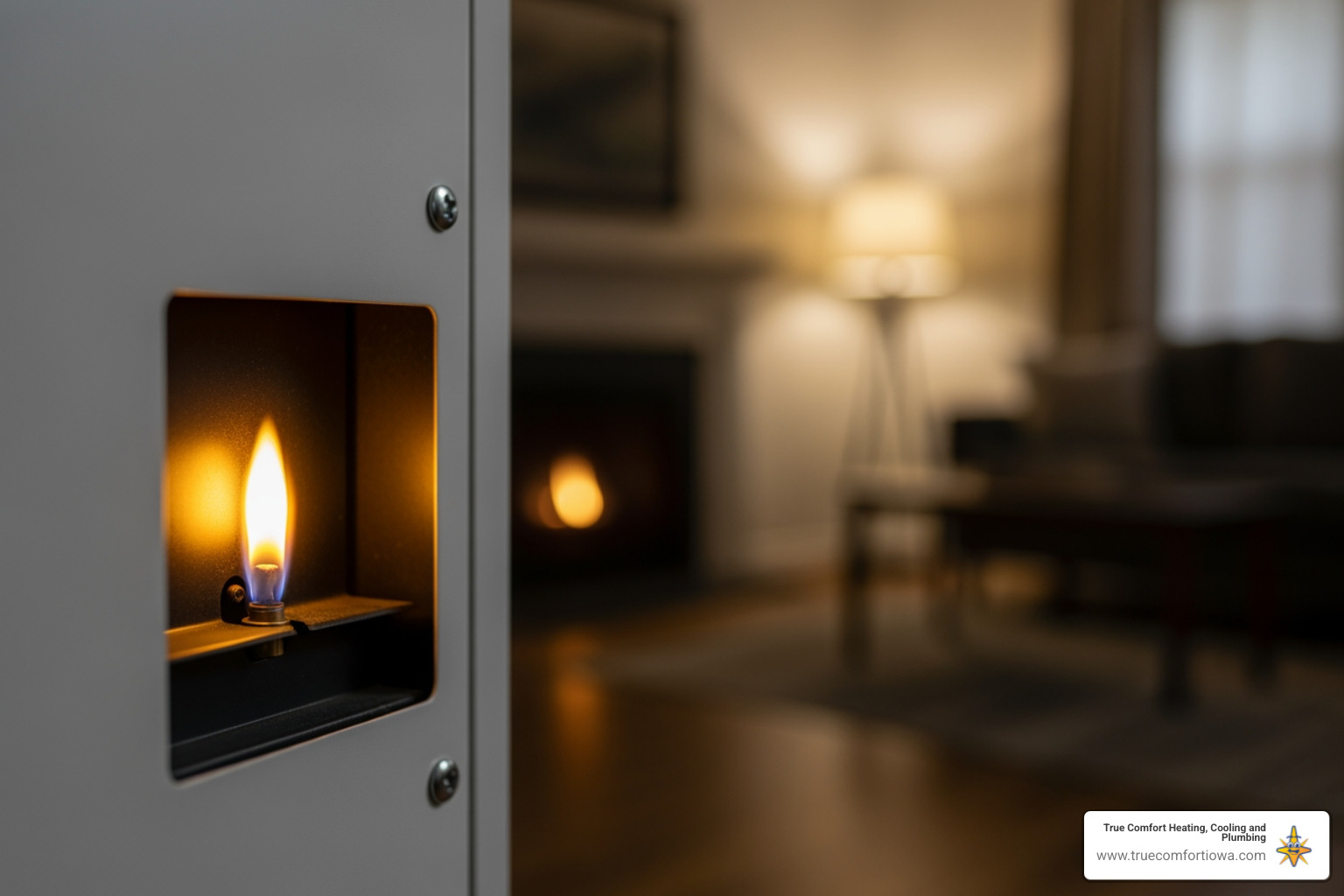 infographic showing 5 key warning signs your furnace needs immediate repair: 1) No heat or insufficient warmth, 2) Strange noises like banging or screeching, 3) Yellow pilot light instead of blue, 4) Sudden spike in energy bills, 5) Frequent on-off cycling or uneven heating throughout the home - furnace repair in johnston, ia