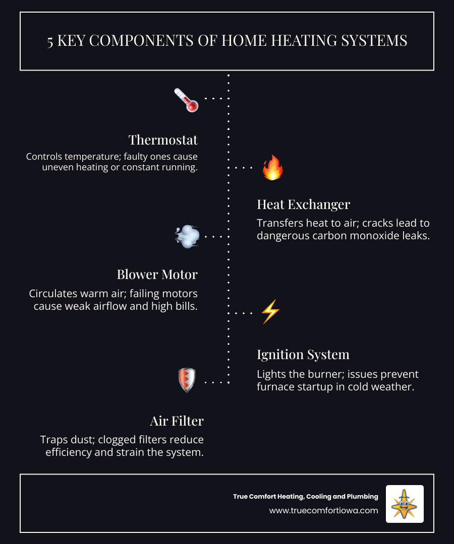 Infographic showing common heating system components and tips for affordable repair in Des Moines IA - affordable heating Infographic showing common heating system components and tips for affordable repair in Des Moines IA - affordable heating
