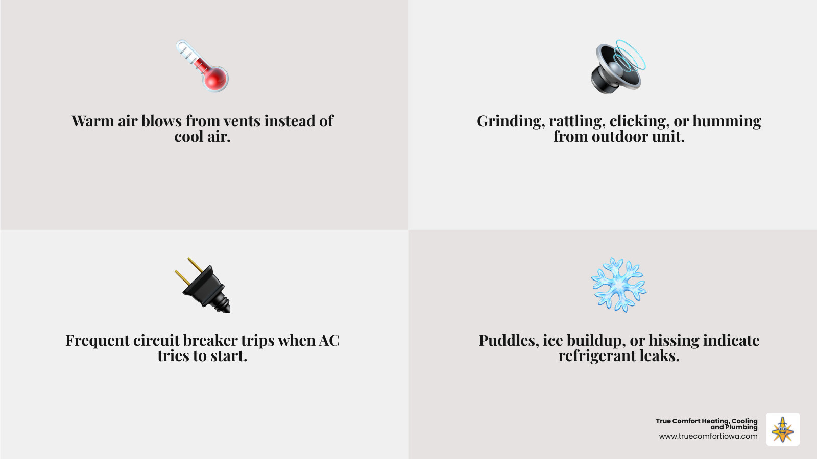 Infographic detailing signs of a failing AC compressor - how to tell if your ac compressor is failing infographic