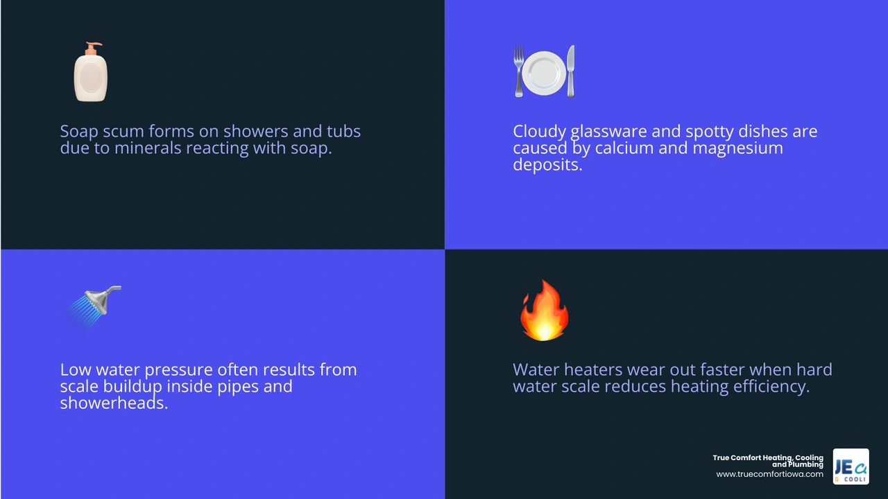 Infographic showing 8 signs of hard water in your home and how minerals affect plumbing infographic Infographic showing 8 signs of hard water in your home and how minerals affect plumbing infographic