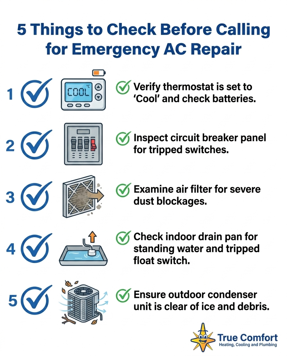 5 Things to Check Before Calling for Emergency AC Repair