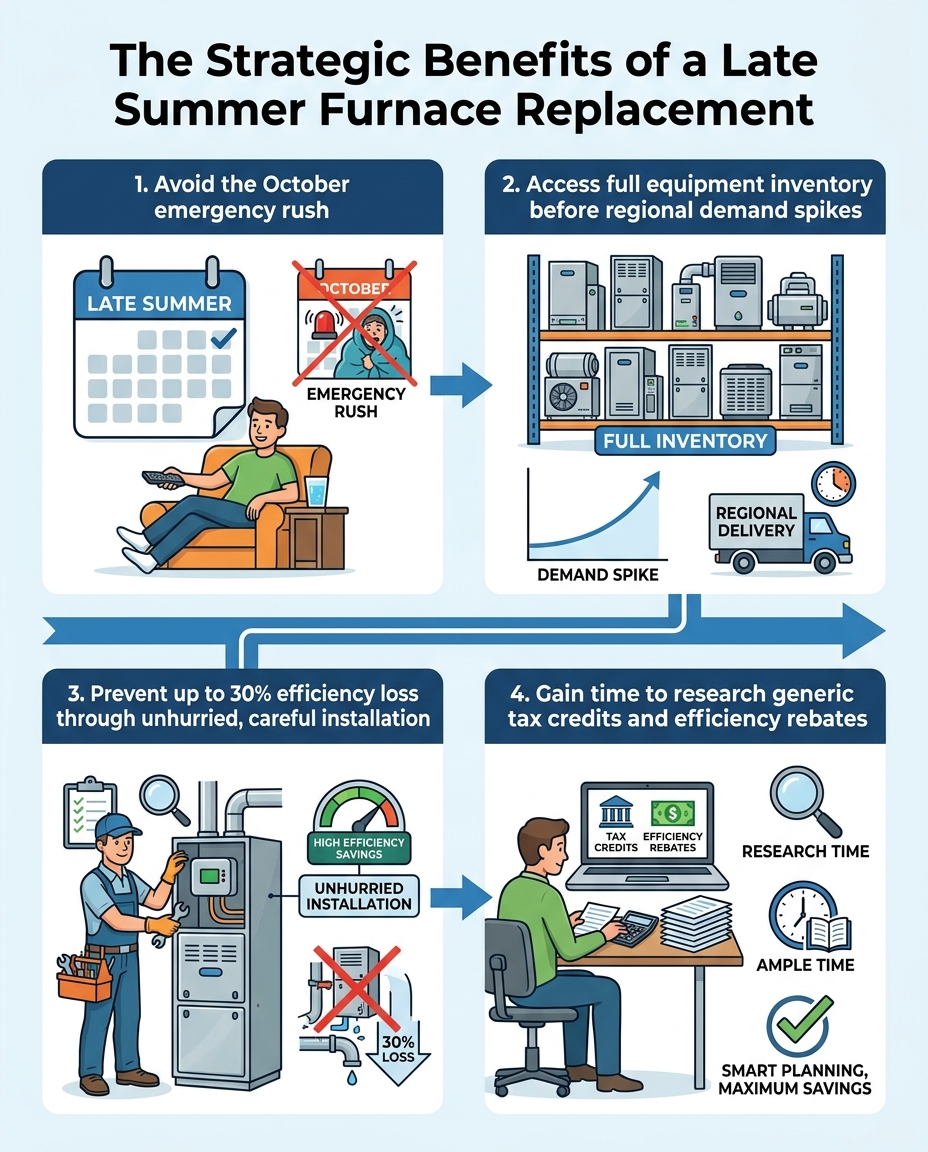 The Strategic Benefits of a Late Summer Furnace Replacement