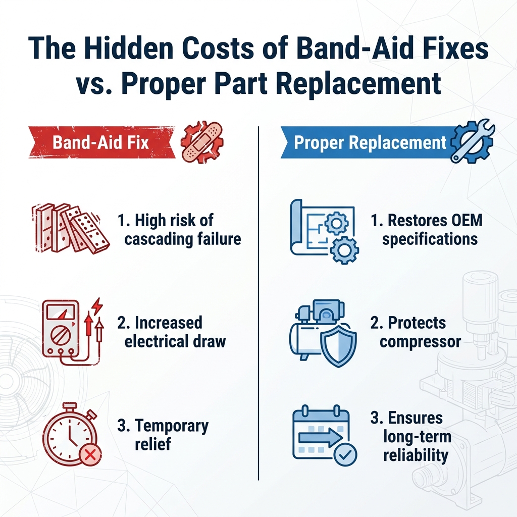 The Hidden Costs of Band-Aid Fixes vs. Proper Part Replacement