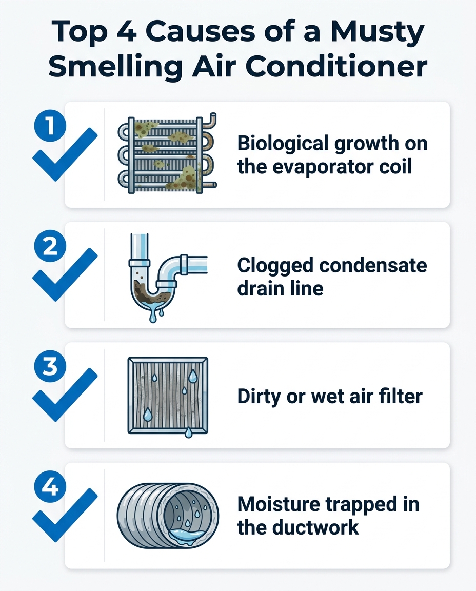 Identifying the Source of Your Musty Air Conditioner Odors