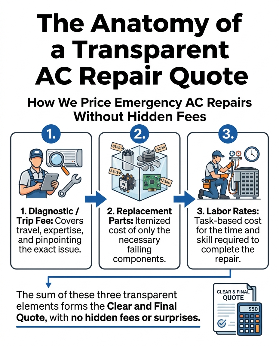 The Anatomy of a Transparent Emergency AC Repair Quote