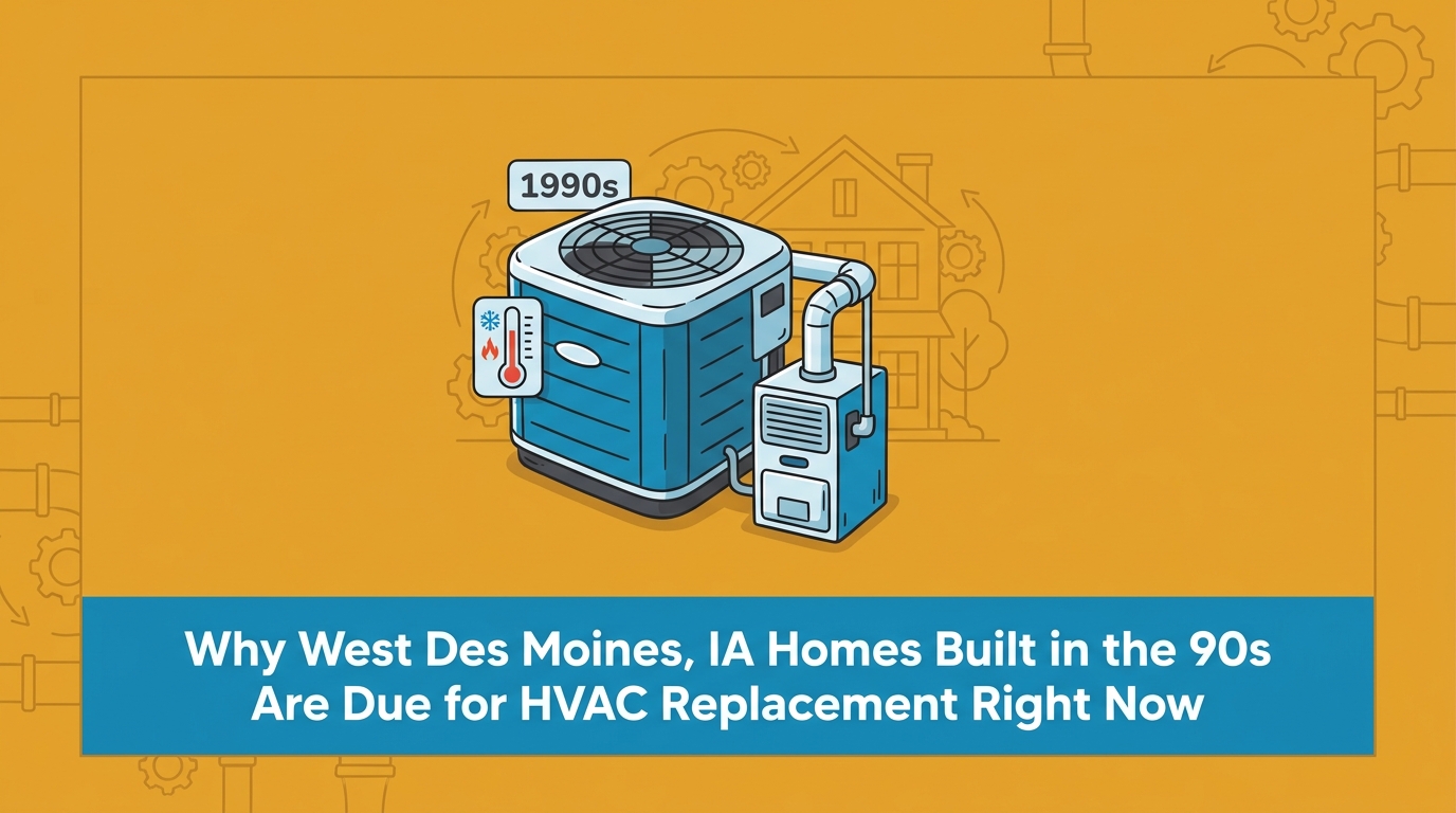 Why West Des Moines Homes Built in the 90s Are Due for HVAC Replacements Right Now