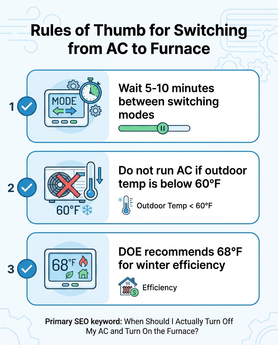 Rules of Thumb for Switching from AC to Furnace
