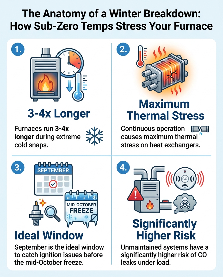 The Anatomy of a Winter Breakdown: How Sub-Zero Temps Stress Your Furnace