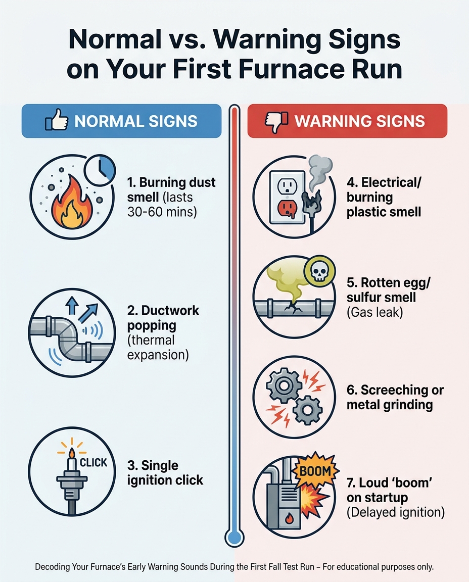 Normal vs. Warning Signs on Your First Furnace Run