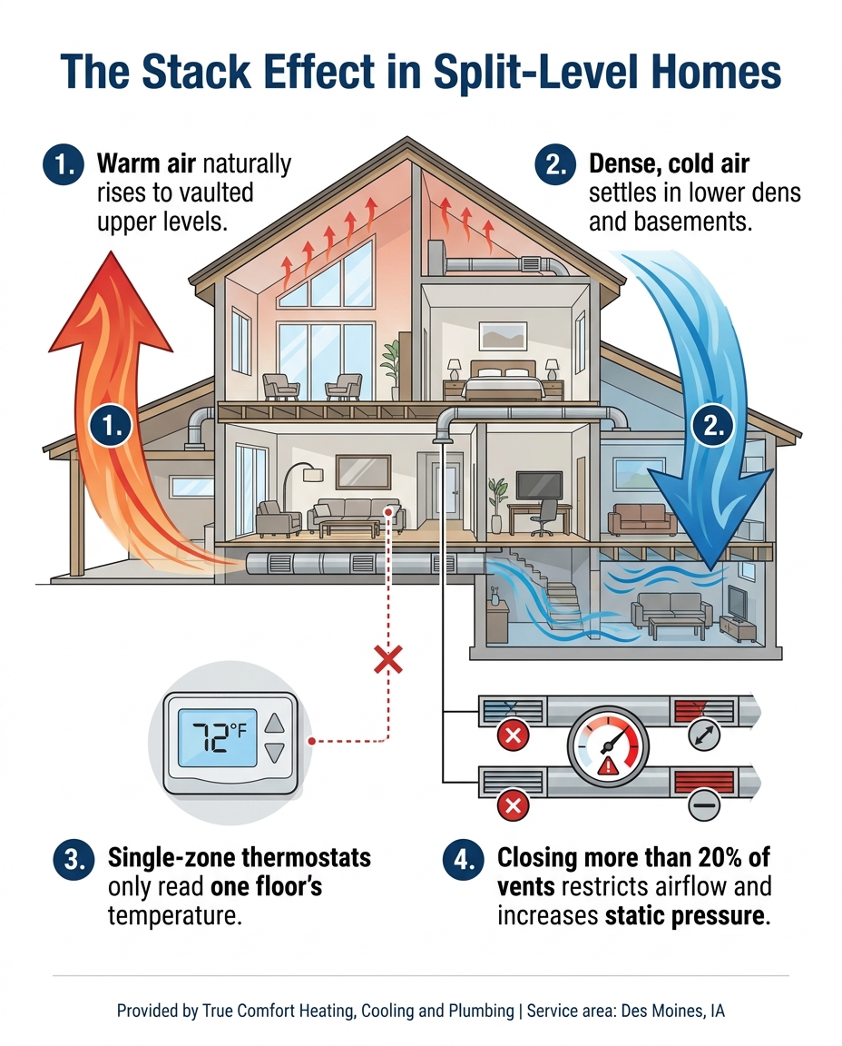 The Stack Effect in Split-Level Homes