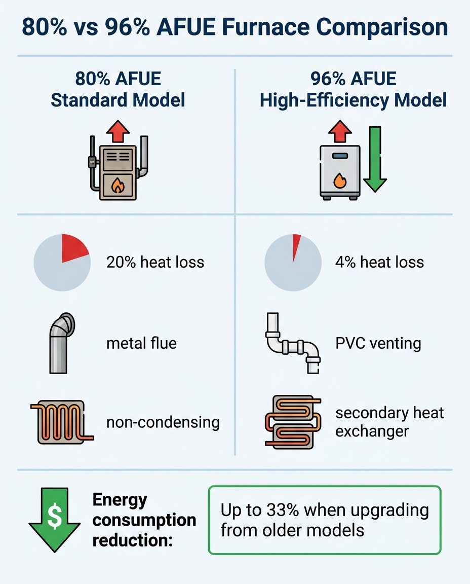 80% vs 96% AFUE Furnace Comparison