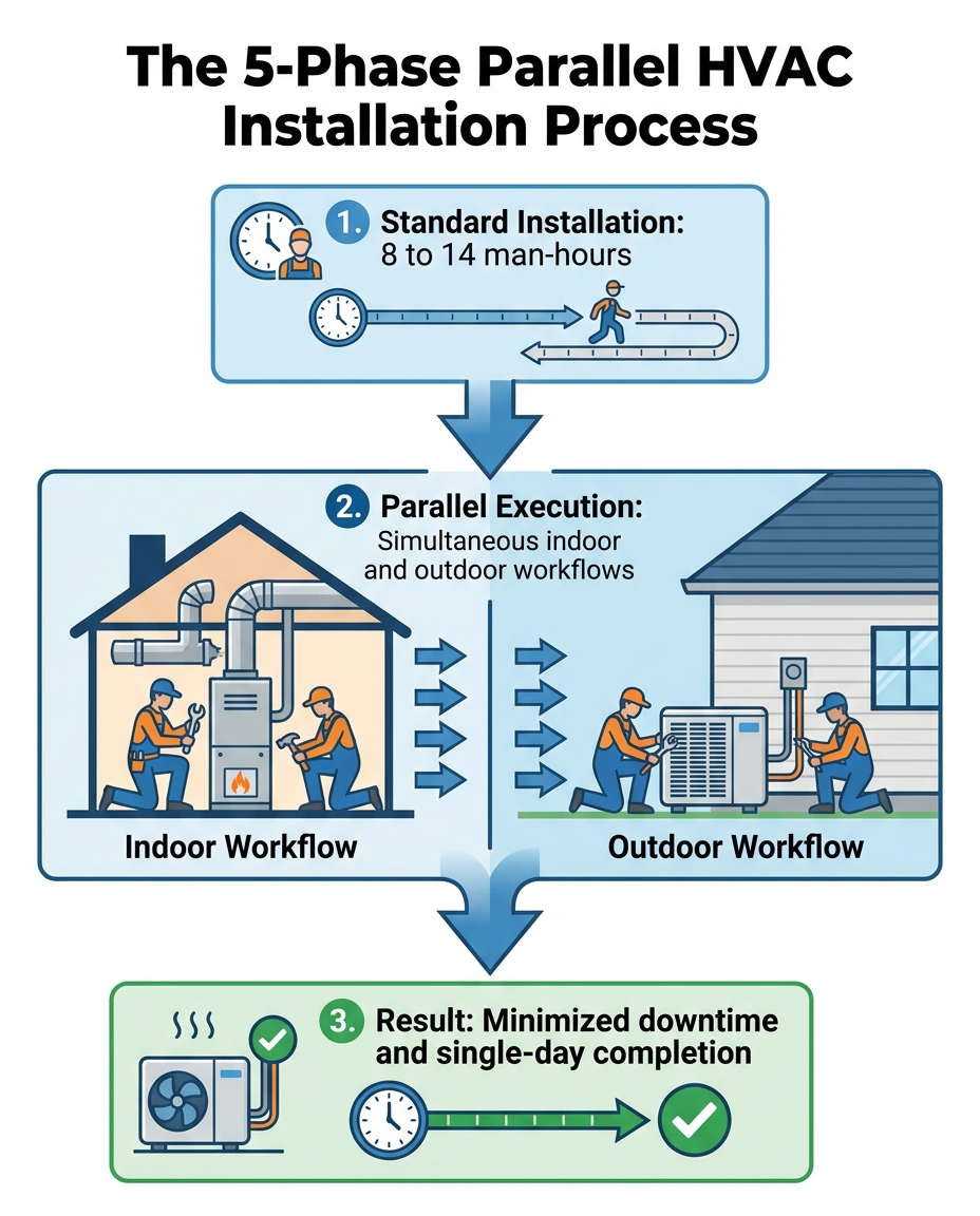 The 5-Phase Parallel HVAC Installation Process