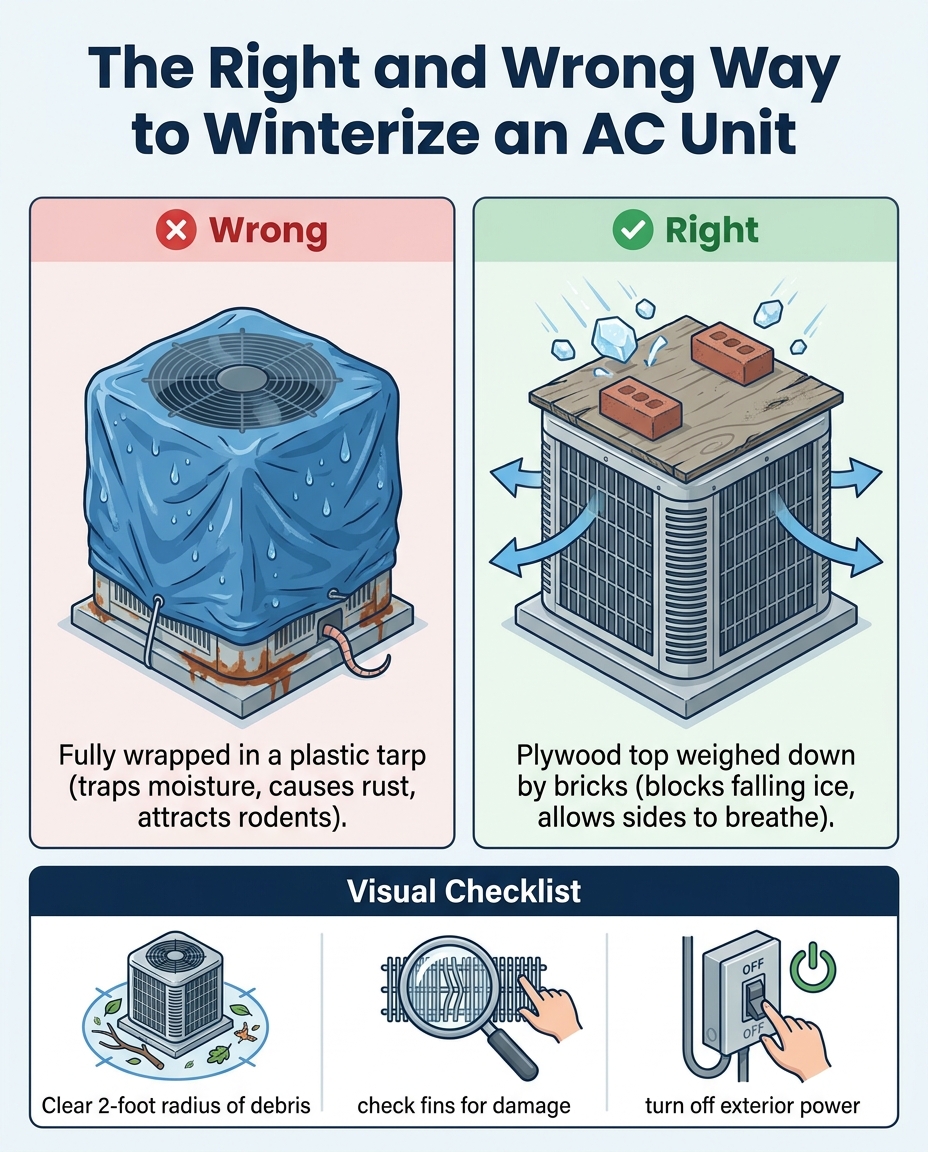 The Right and Wrong Way to Winterize an AC Unit