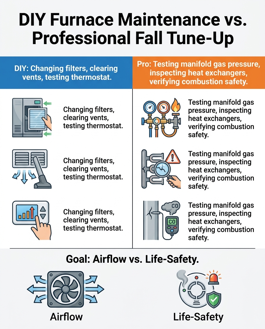 DIY Furnace Maintenance vs. Professional Fall Tune-Up