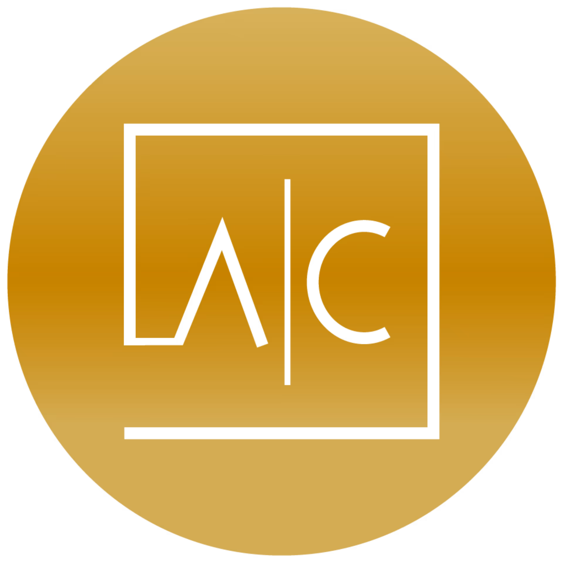 Circle, golden logo of AC Assessoria Contabil