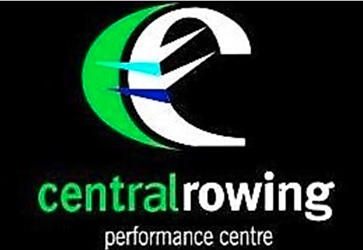 Central Rowing Performance Centre logo with stylized letter C and oars on a black background.