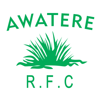 Green logo of Awatere Rugby Football Club with stylized grass blades and letters A-W-A-T-E-R-E above R.F.C.