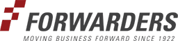 Forwarders logo with tagline 'Moving Business Forward Since 1992'.