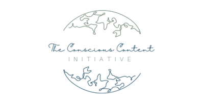 Conscious Content Initiative logo with stylized globe lines above and below the text.