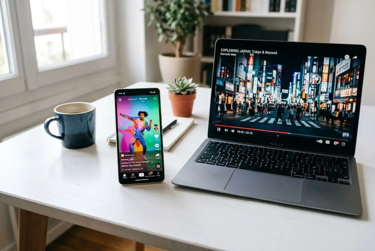 Comparaison entre YouTube et TikTok : formats, audiences et monétisation. Découvrez quelle plateforme choisir pour diffuser votre contenu vidéo efficacement.