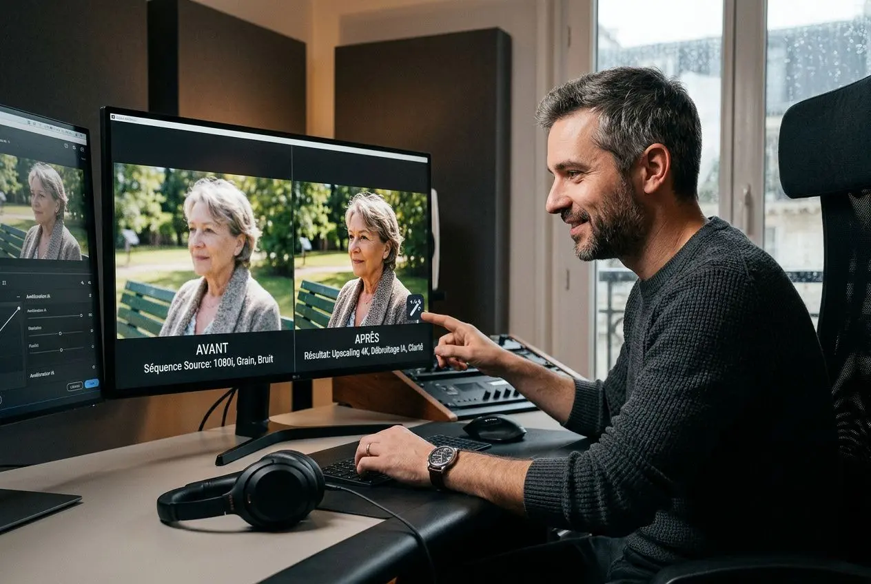 Comparez les outils gratuits pour améliorer la qualité d'une vidéo en ligne : résolution 4K, défloutage IA. Améliorez votre qualité vidéo en quelques clics.