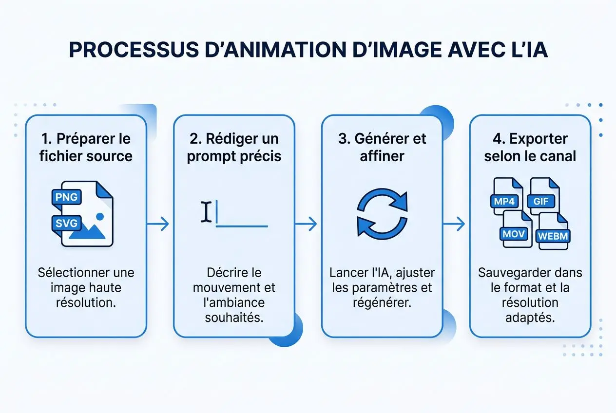 Processus d'animation d'image assistée par IA