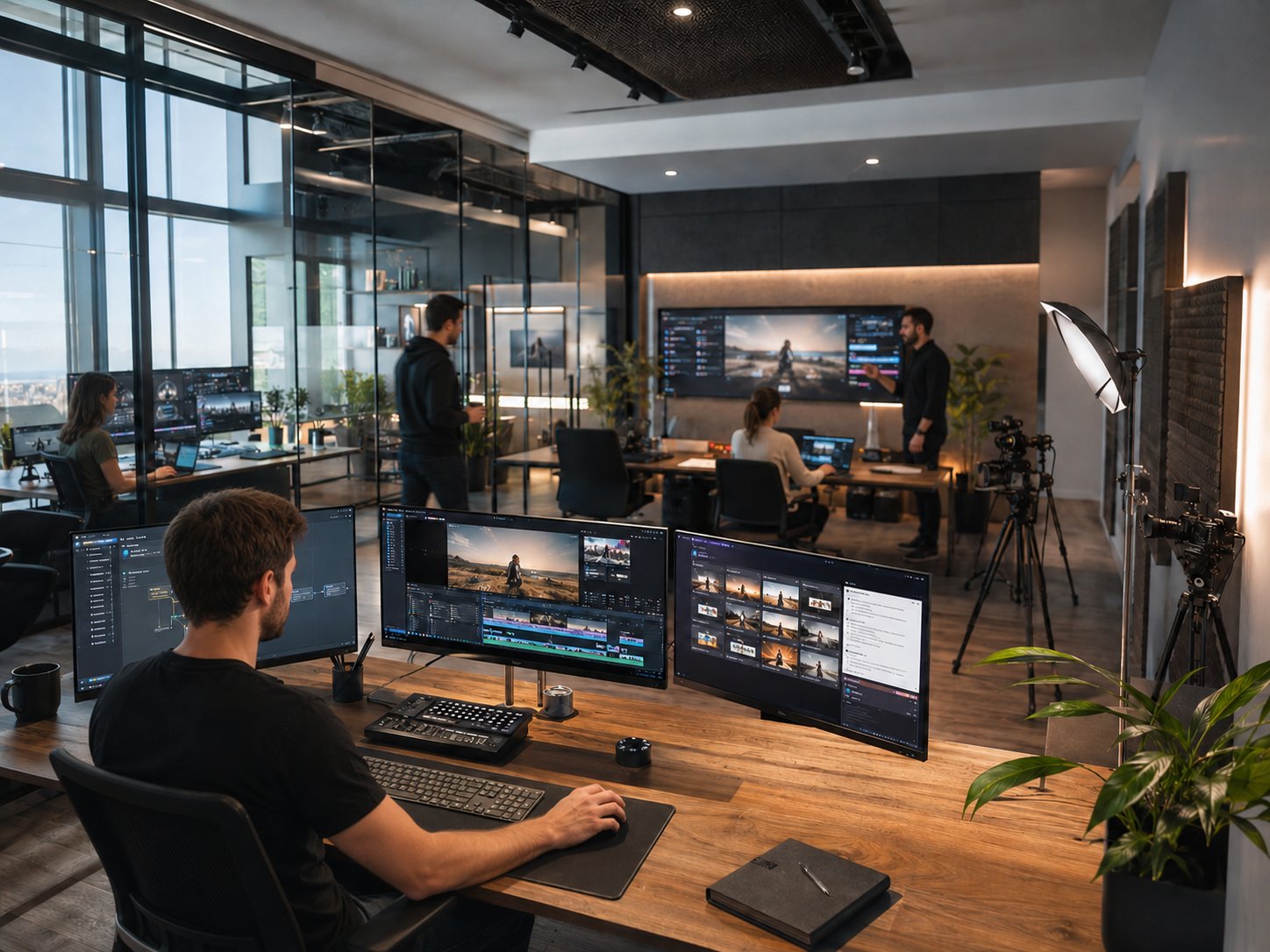 studio de production vidéo IA